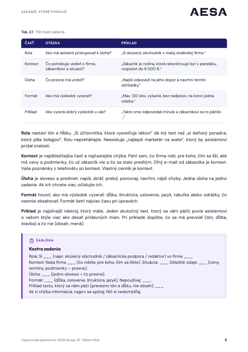 Sample page 2 of the book AI for Small Business